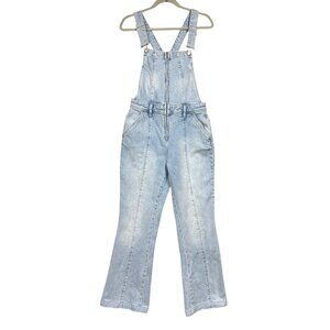 Free People We The Free Camilla Slim Boot Jean Overall Sz M Blue
